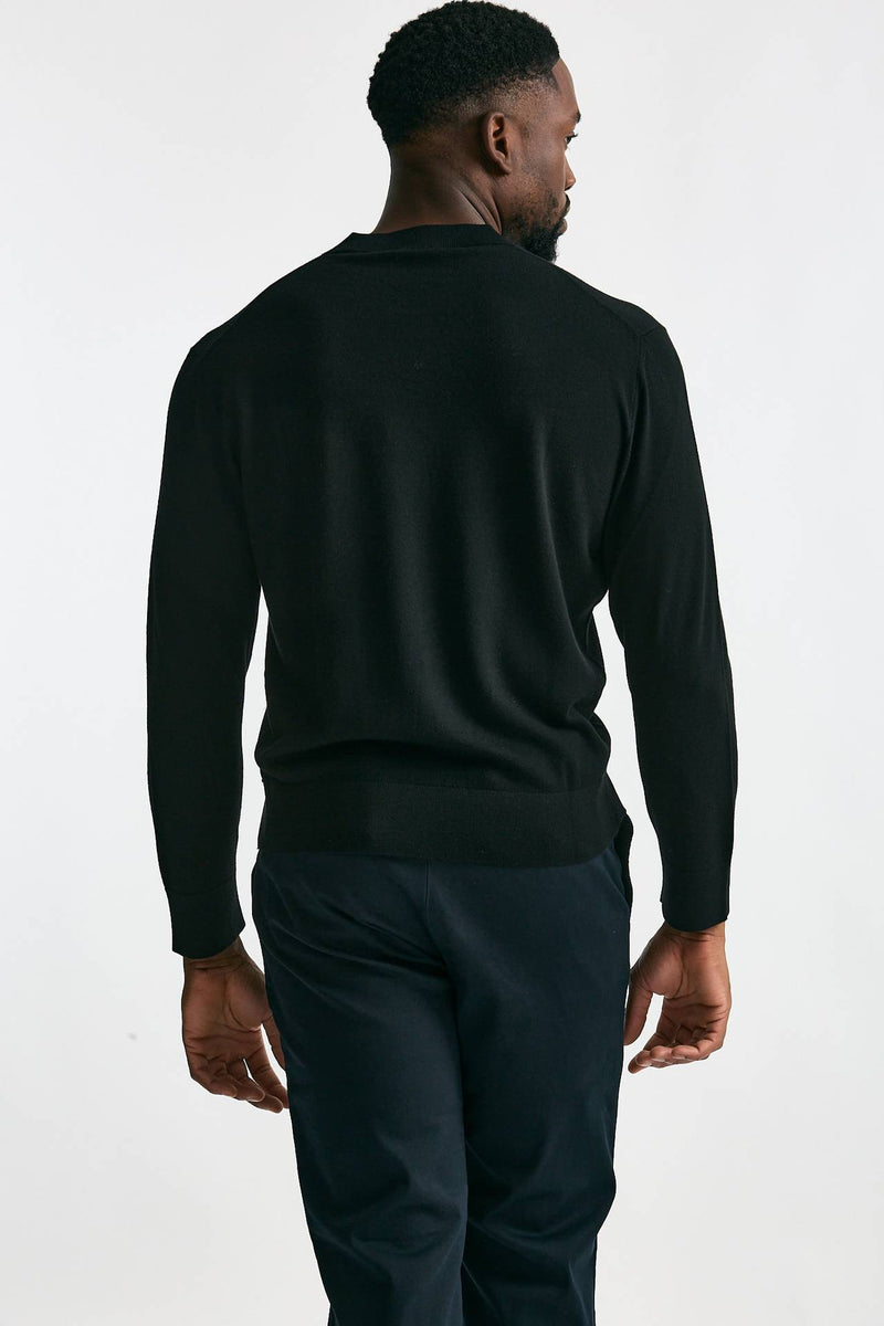 Maglia in lana e cashmere nero men Diana studio - 1