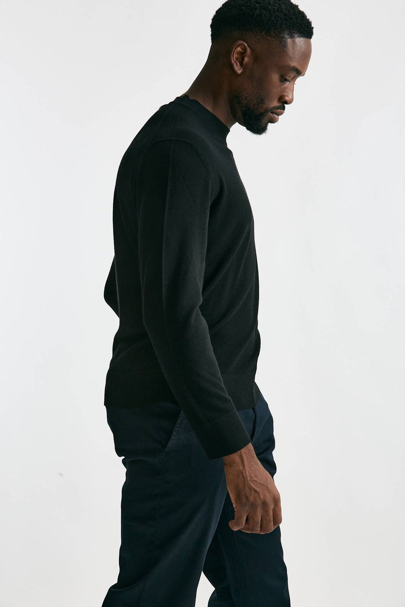 Maglia in lana e cashmere nero men Diana studio - 4