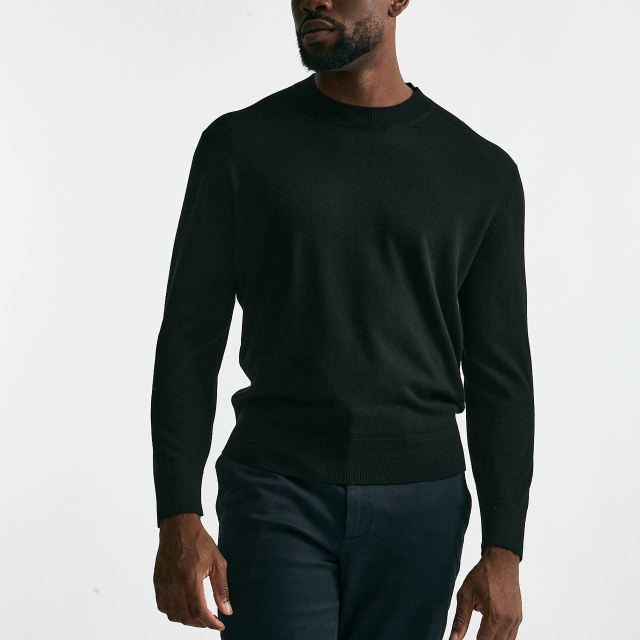 Maglia in lana e cashmere nero men Diana studio - 6