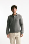 Polo in lana e poliammide grigio men Diana studio - 1