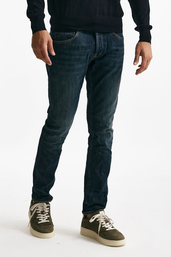 Jeans GEORGE lavaggio scuro stone washed men Dondup