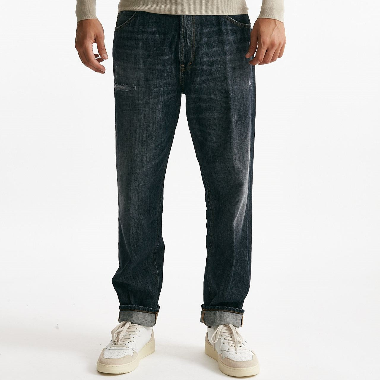 jeans paco lavaggio scuro blu/grigio men Dondup - 9