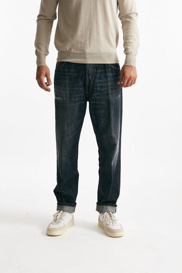 jeans paco lavaggio scuro blu/grigio men Dondup