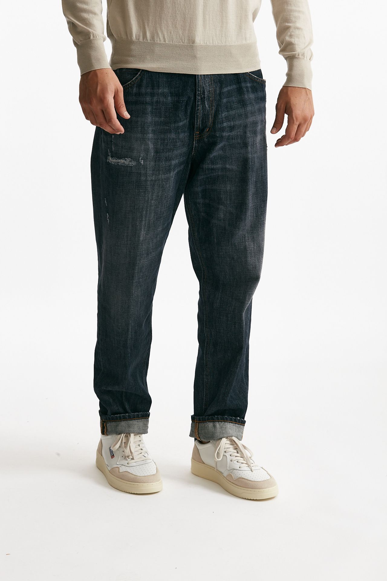jeans paco lavaggio scuro blu/grigio men Dondup - 4