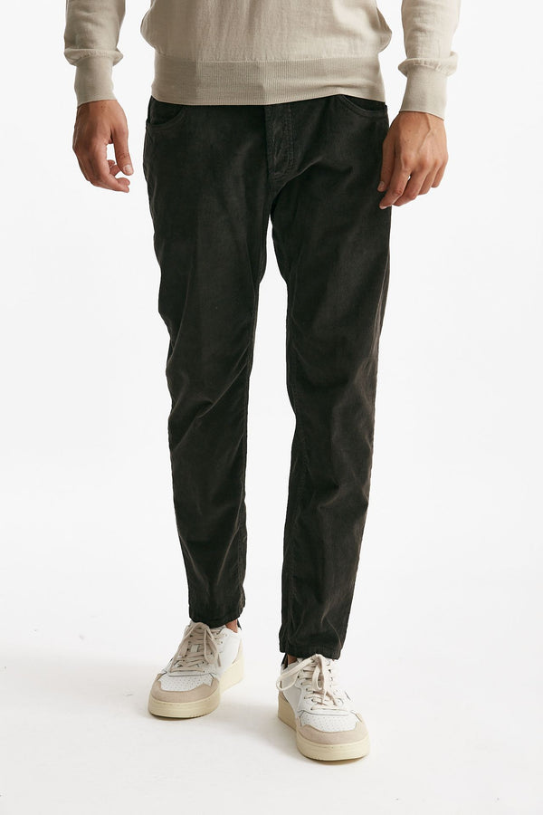 jeans brighton in velluto marrone men Dondup