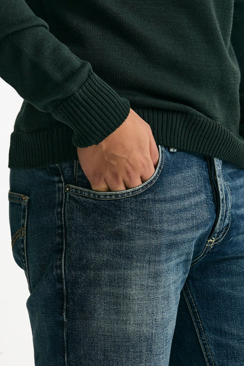 Jeans BRIGHTON lavaggio scuro stone washed men Dondup - 5