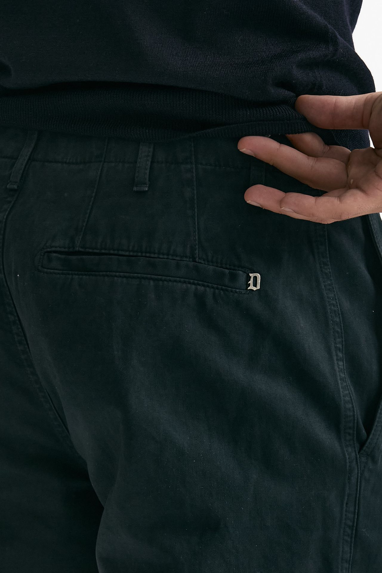 Pantalone ZYAN in cotone fermo blu men Dondup - 7