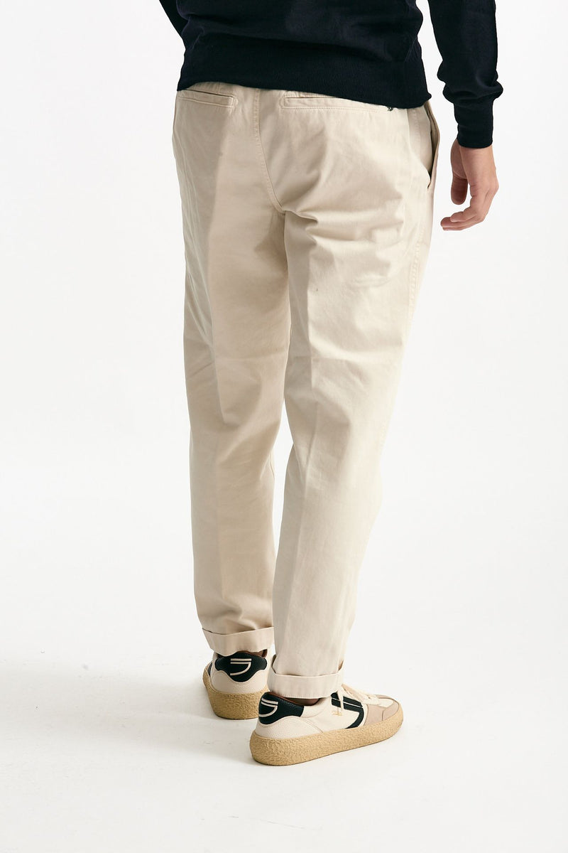 Pantalone ZYAN in cotone fermo panna men Dondup - 4