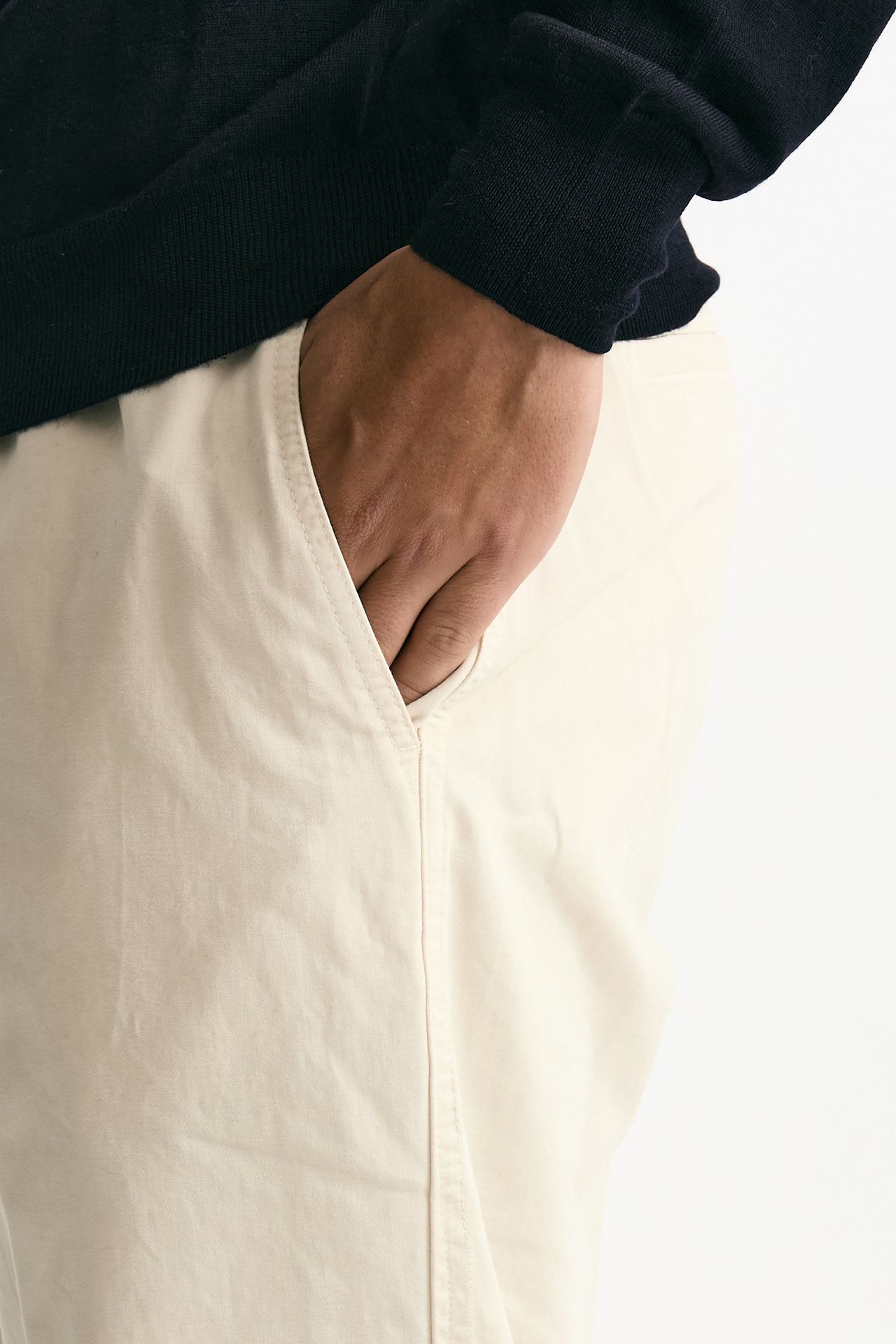 Pantalone ZYAN in cotone fermo panna men Dondup - 5