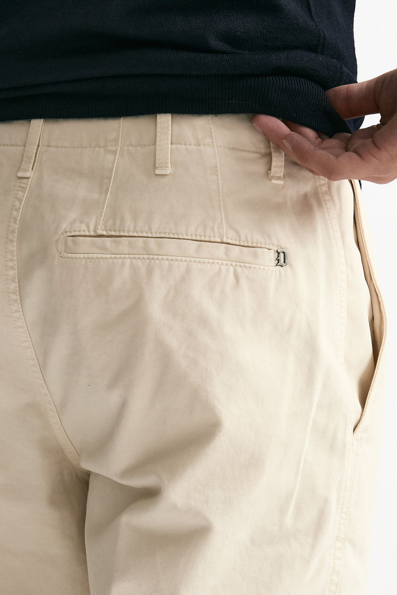 Pantalone ZYAN in cotone fermo panna men Dondup - 7