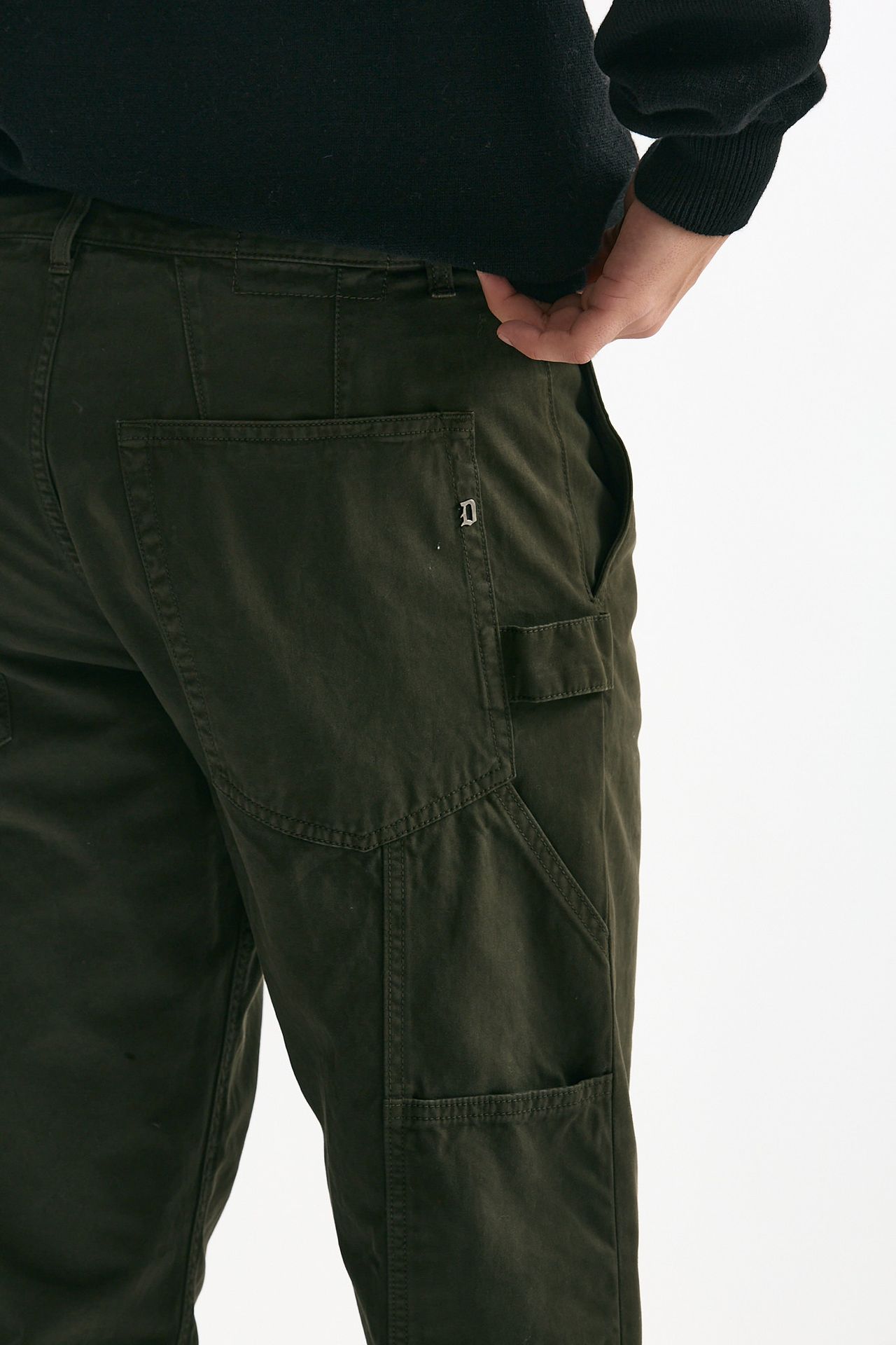 Pantalone BRIAN in cotone fermo militare men Dondup - 7