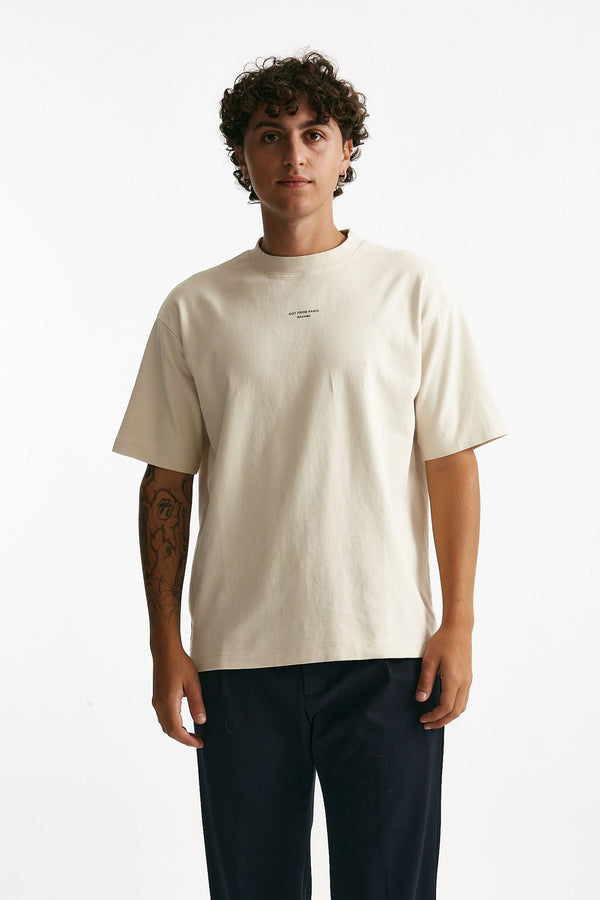 t-shirt in cotone panna men Drôle de monsieur