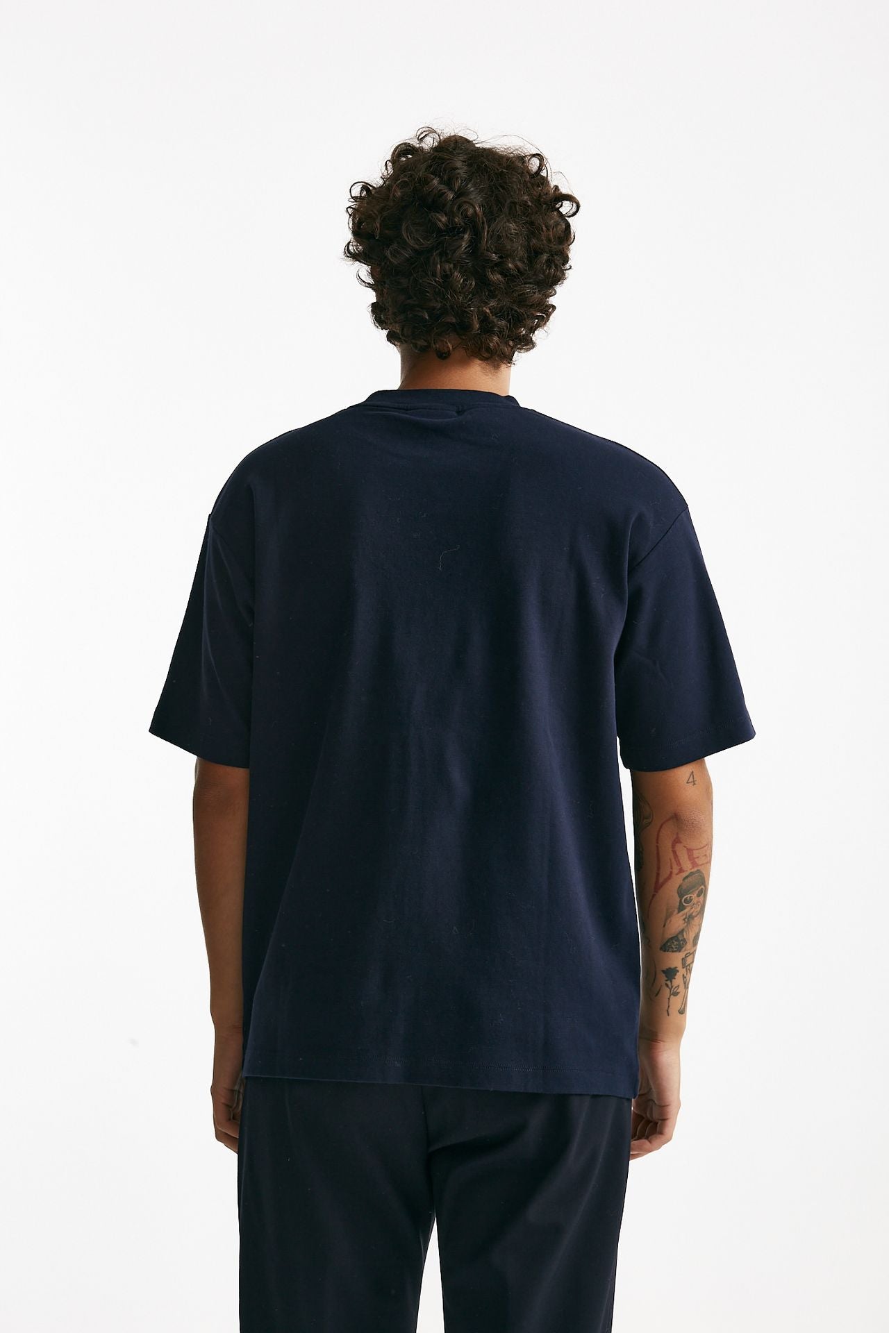 t-shirt in cotone blu men Drôle de monsieur - 3