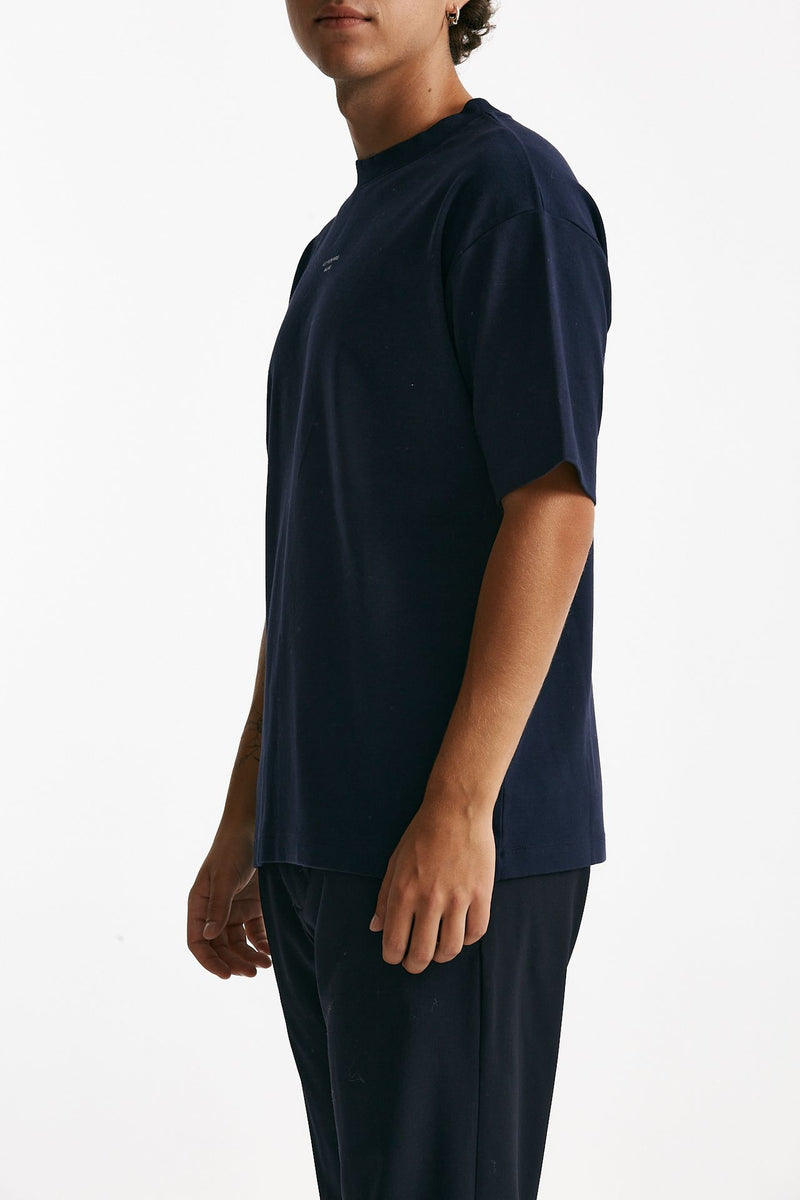 t-shirt in cotone blu men Drôle de monsieur - 4