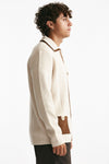 cardigan in lana merinos beige men Drôle de monsieur - 2