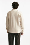 cardigan in lana merinos beige men Drôle de monsieur - 3