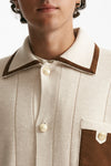 cardigan in lana merinos beige men Drôle de monsieur - 5