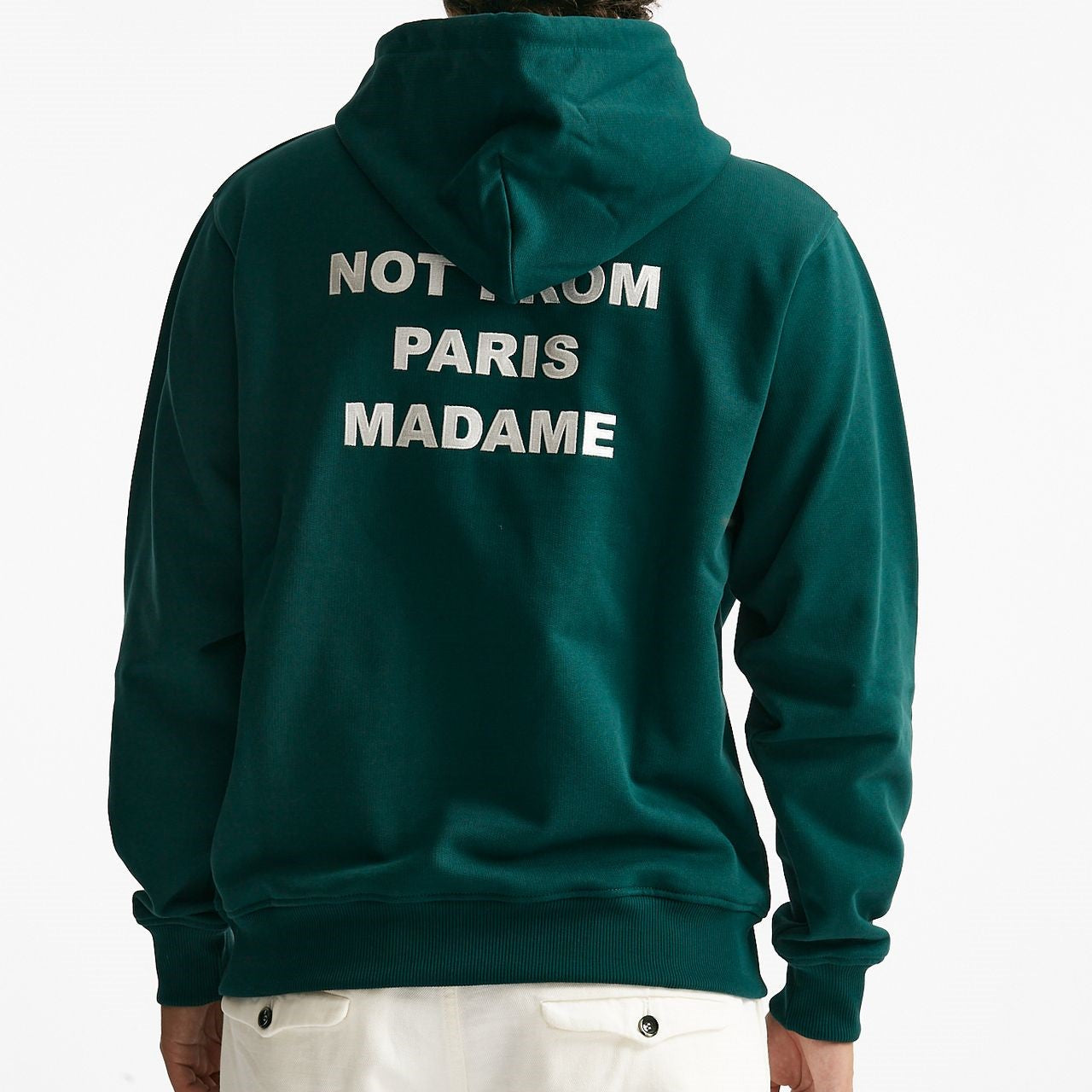 felpa cappuccio in cotone verde men Drôle de monsieur - 8