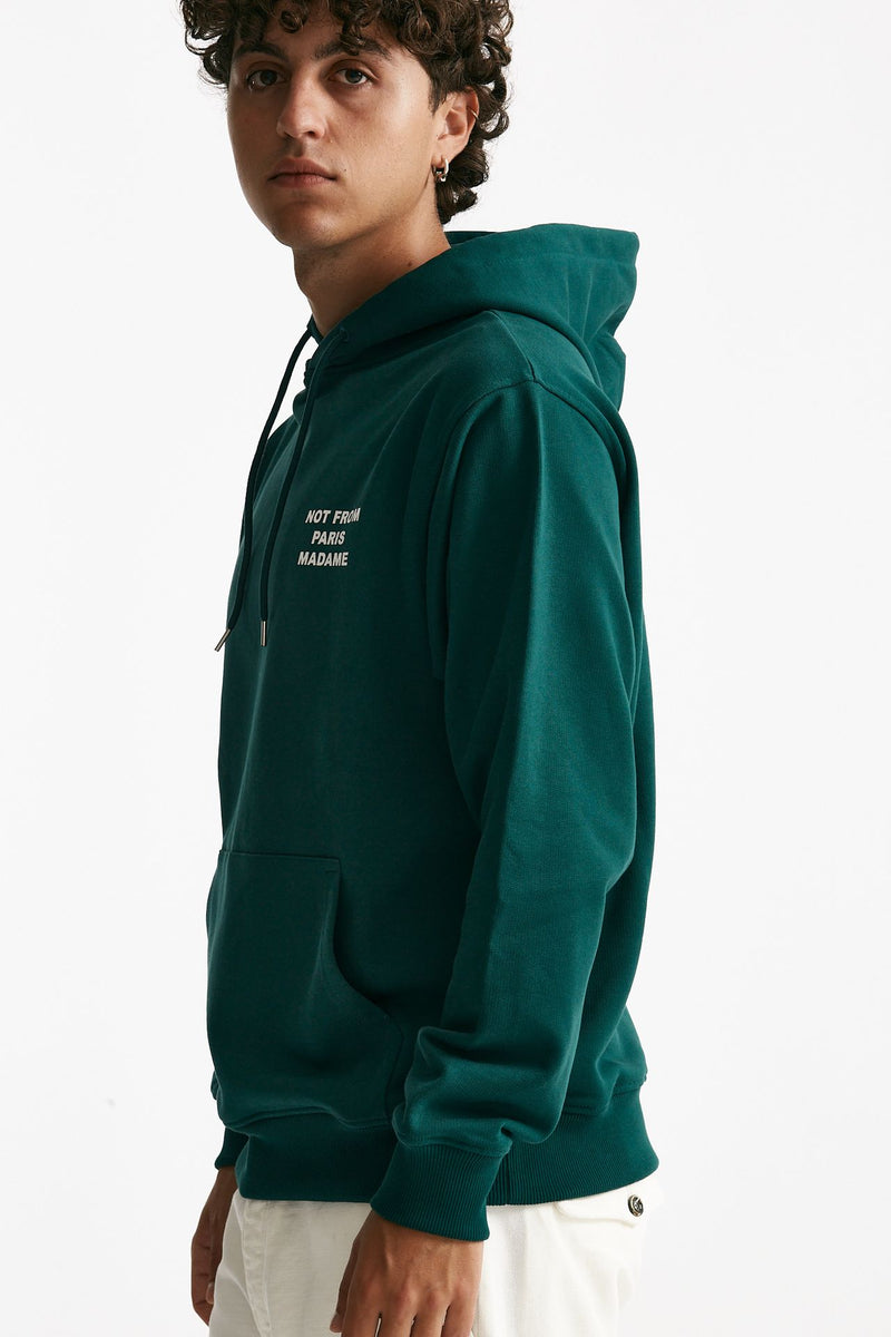 felpa cappuccio in cotone verde men Drôle de monsieur - 4