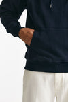 felpa cappuccio con coulisse in cotone blu men Drôle de monsieur - 6
