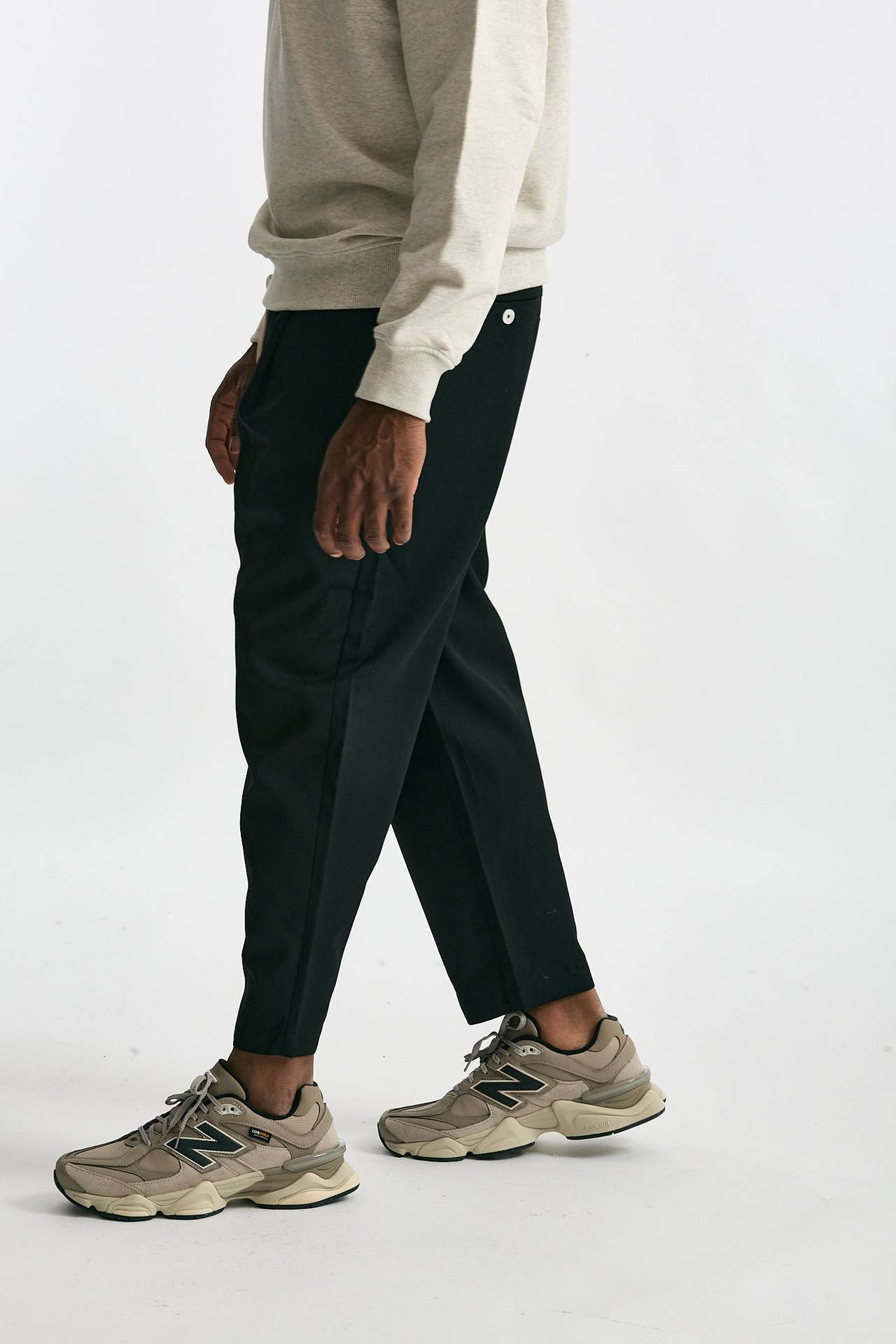 Pantalone in misto cotone nero men Drôle de monsieur - 3