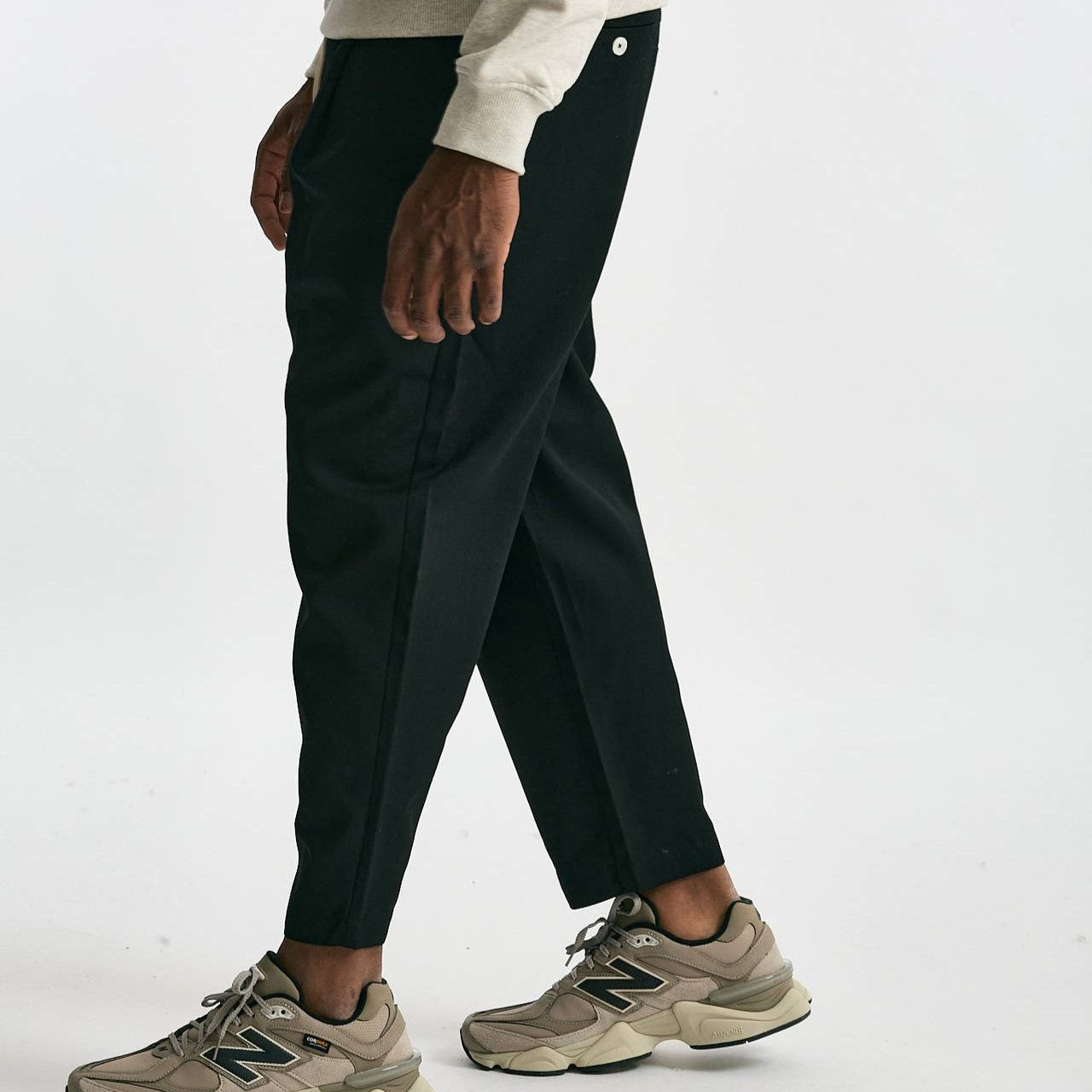 Pantalone in misto cotone nero men Drôle de monsieur - 8