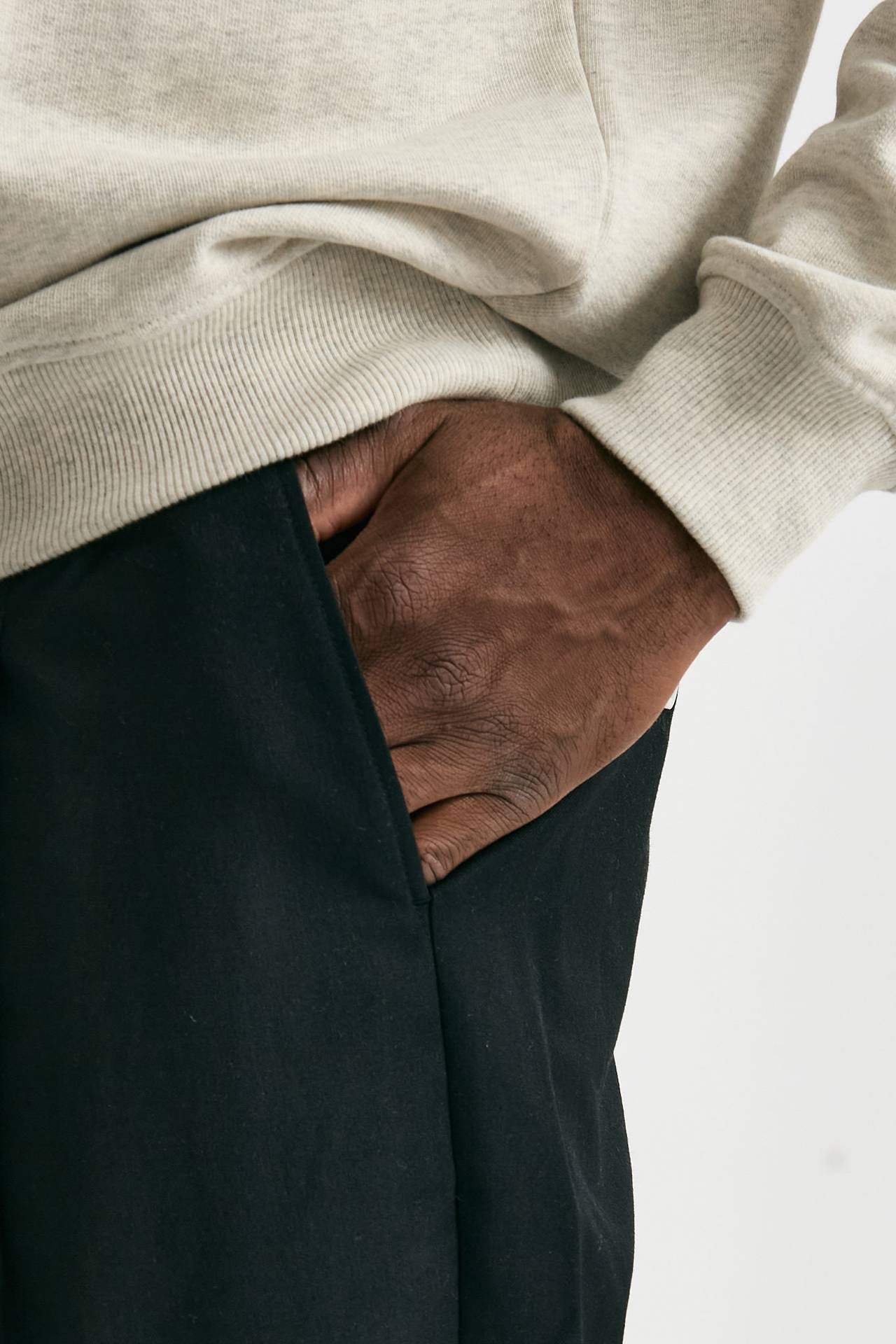 Pantalone in misto cotone nero men Drôle de monsieur - 6