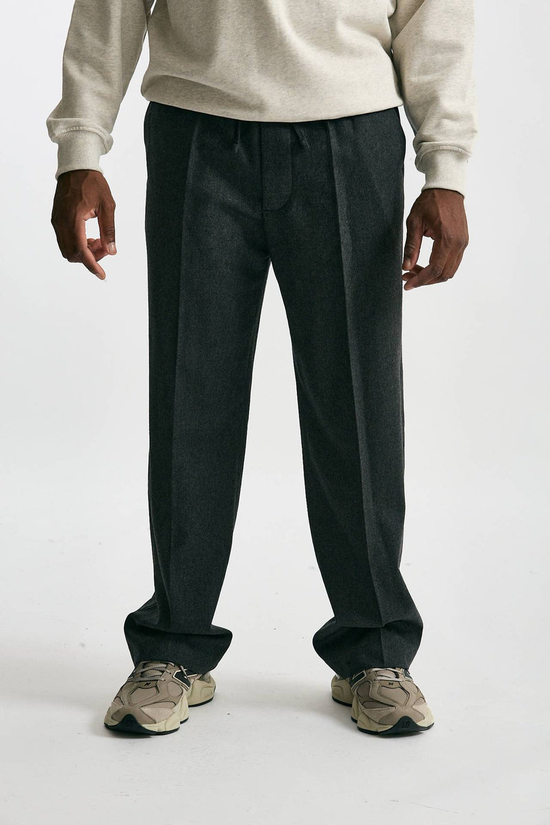 Pantalone lana e poliestere stretch grigio men Drôle de monsieur - 1