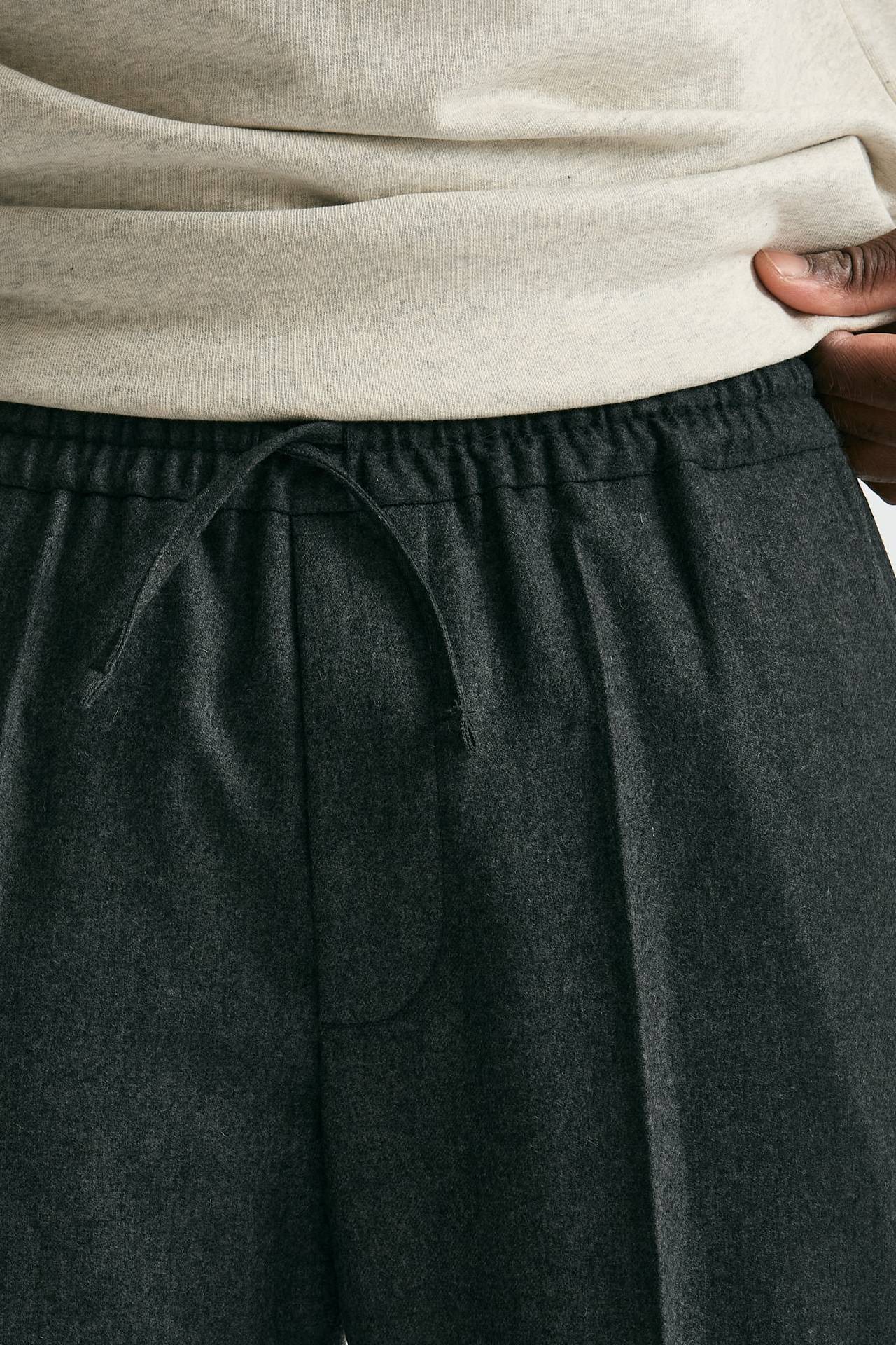 Pantalone lana e poliestere stretch grigio men Drôle de monsieur - 5