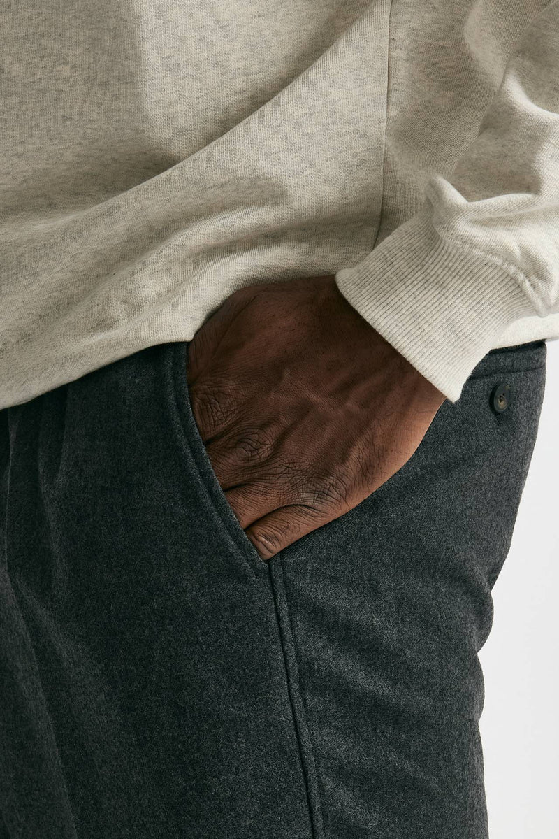 Pantalone lana e poliestere stretch grigio men Drôle de monsieur - 6