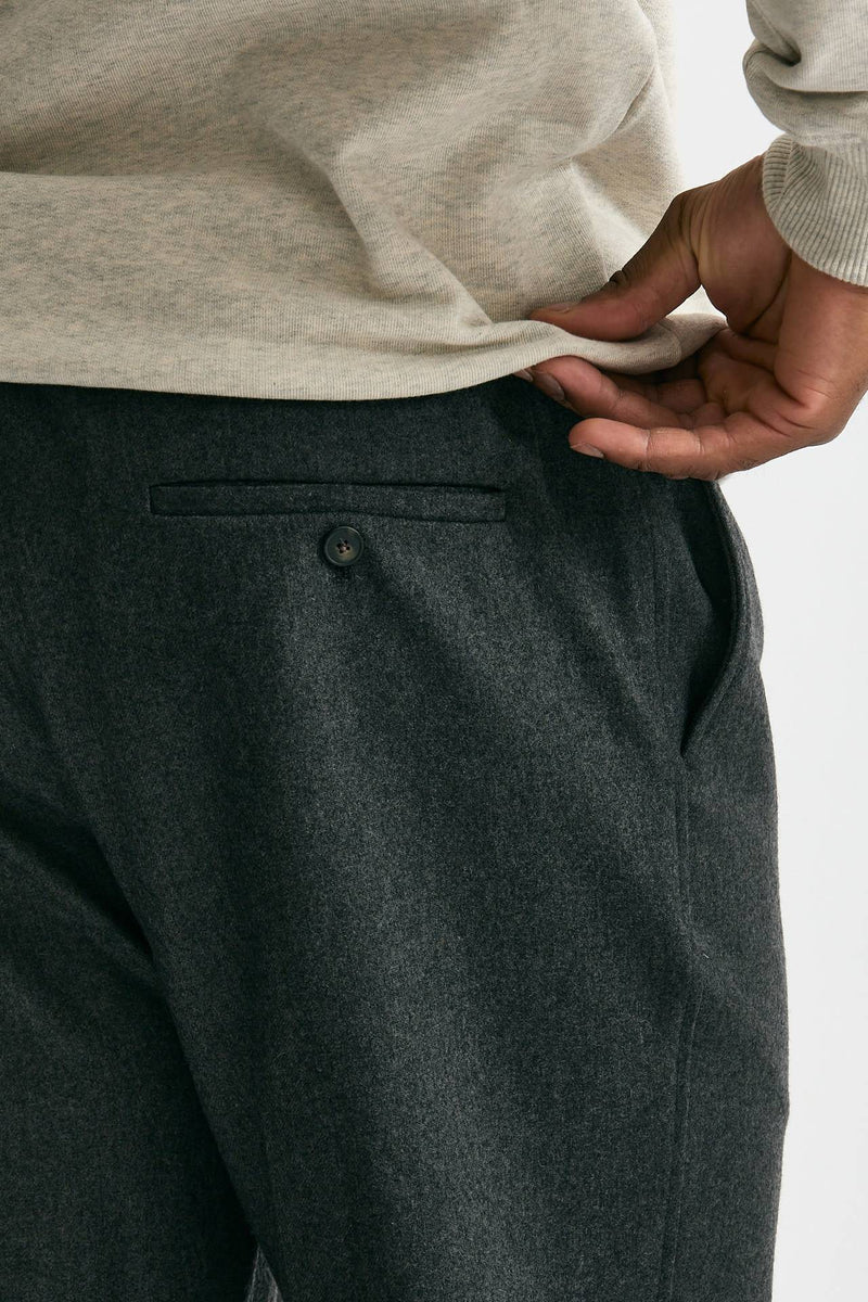 Pantalone lana e poliestere stretch grigio men Drôle de monsieur - 7