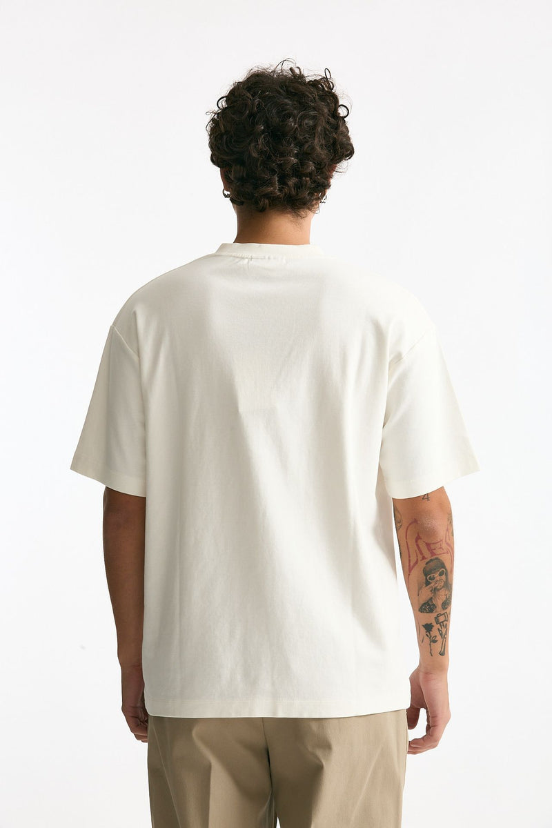 T-shirt in cotone panna men Drôle de monsieur - 4