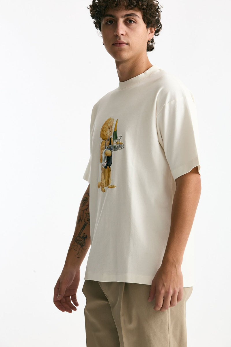 T-shirt in cotone panna men Drôle de monsieur - 2