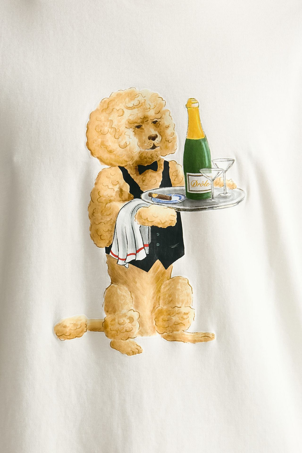 T-shirt in cotone panna men Drôle de monsieur - 5