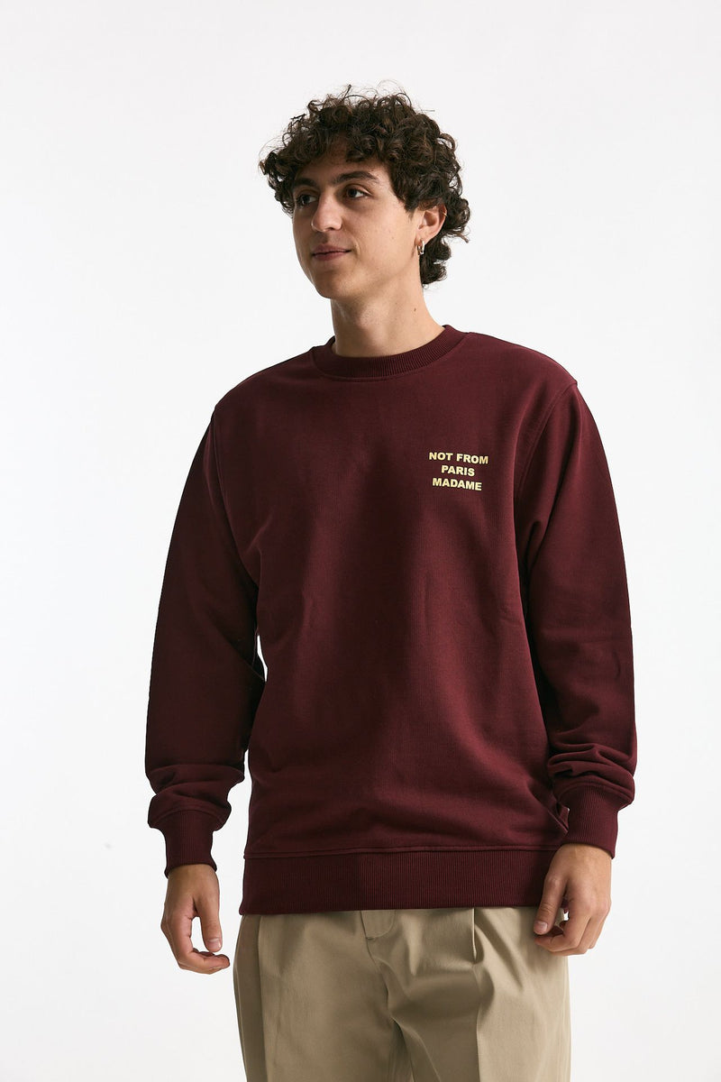 Felpa in cotone bordeaux men Drôle de monsieur - 2