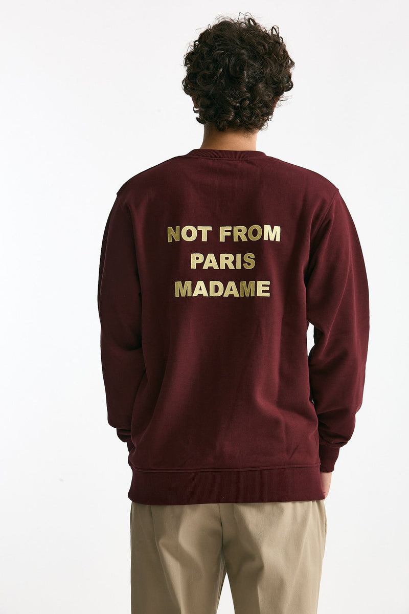 Felpa in cotone bordeaux men Drôle de monsieur - 1