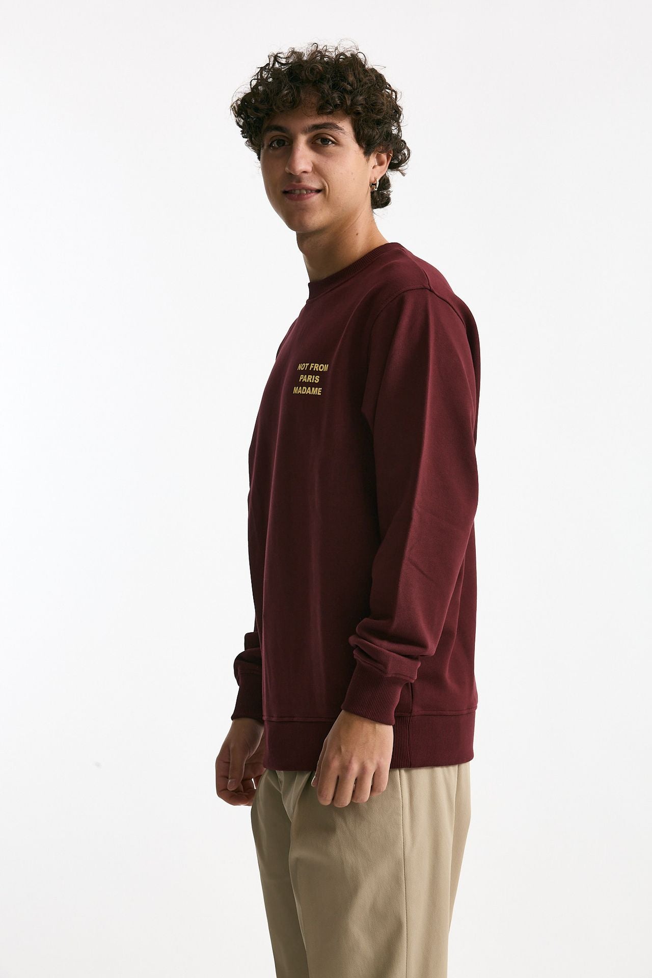 Felpa in cotone bordeaux men Drôle de monsieur - 5