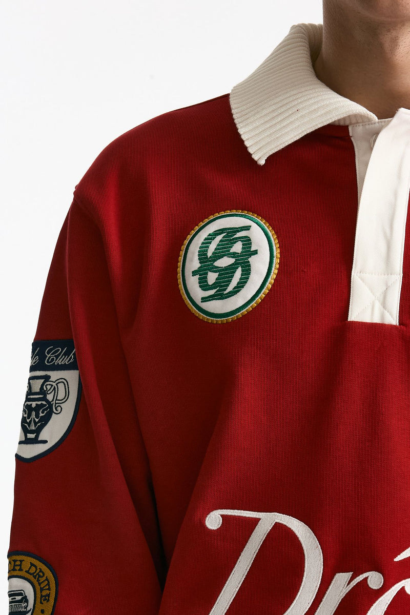 Felpa polo in cotone rosso men Drôle de monsieur - 5