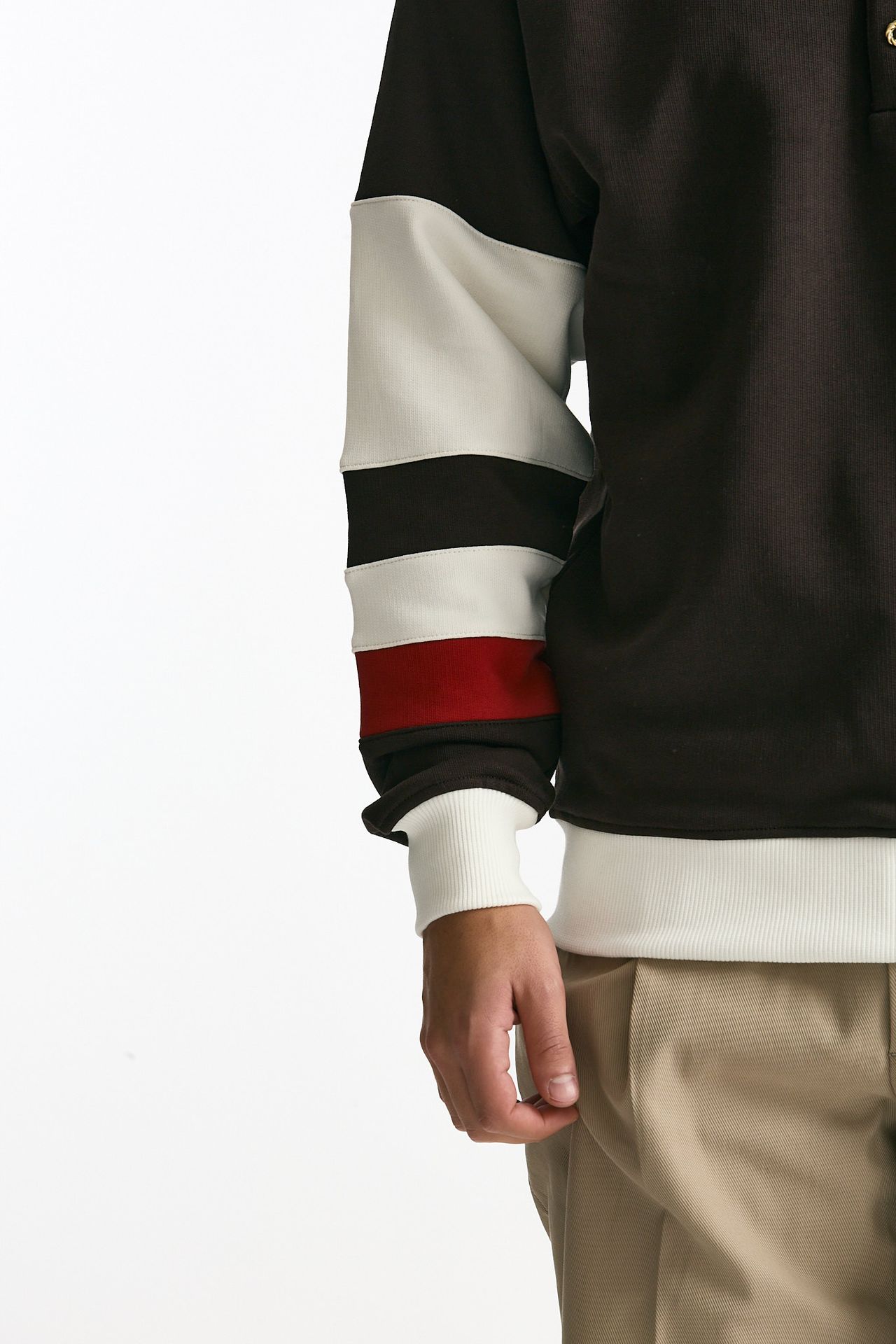 Felpa polo in cotone marrone men Drôle de monsieur - 6