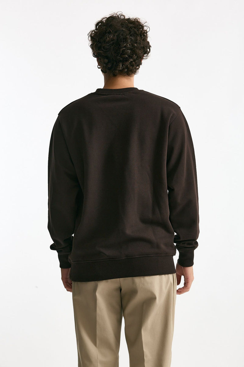 Felpa in cotone marrone men Drôle de monsieur - 4