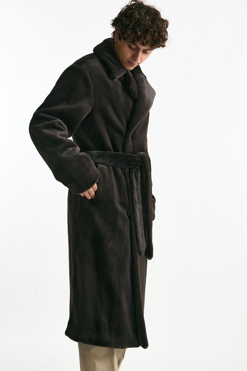 Eco pelliccia in poliestere marrone men Drôle de monsieur - 3