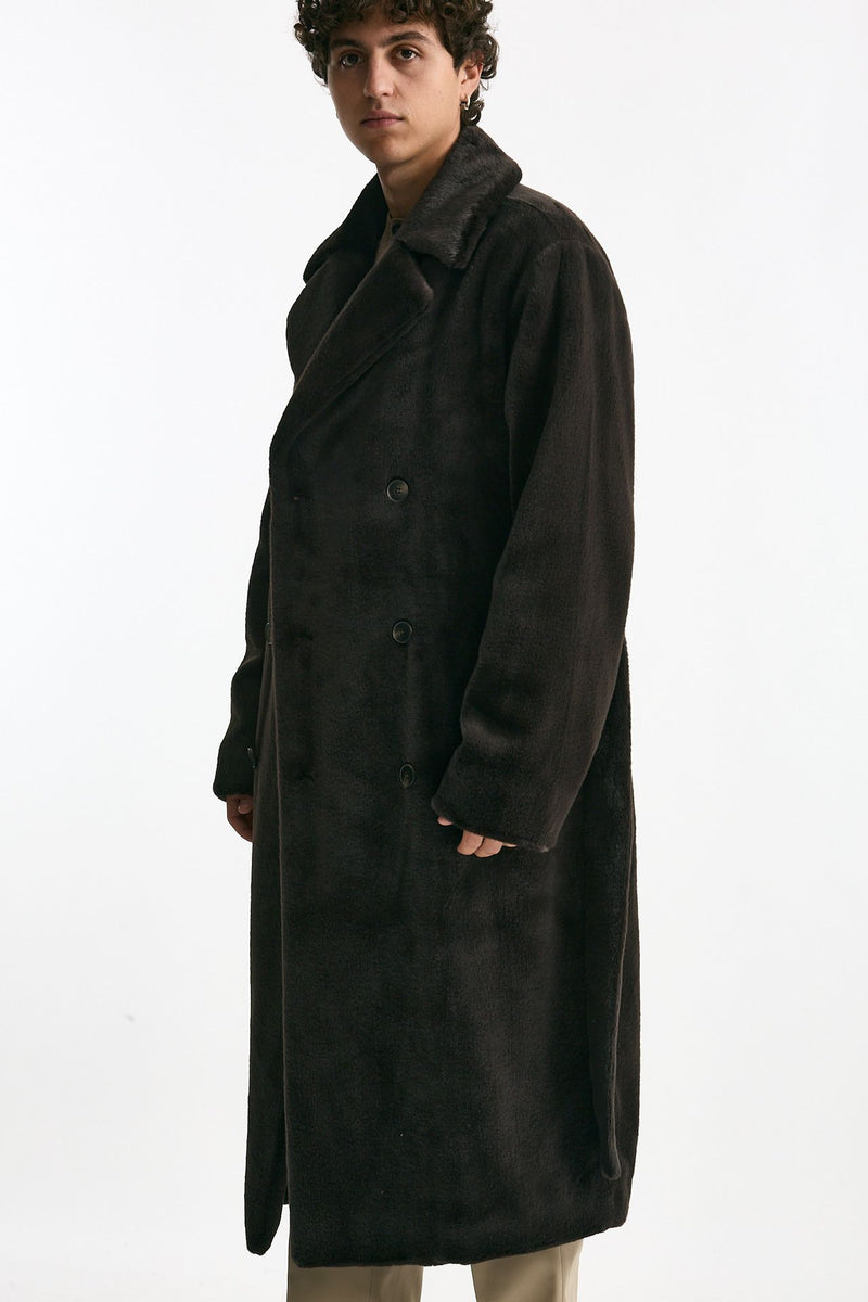 Eco pelliccia in poliestere marrone men Drôle de monsieur - 5