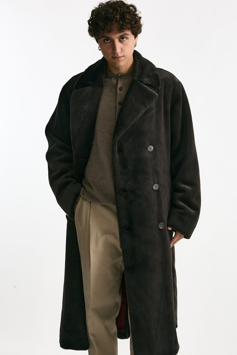 Eco pelliccia in poliestere marrone men Drôle de monsieur - 1