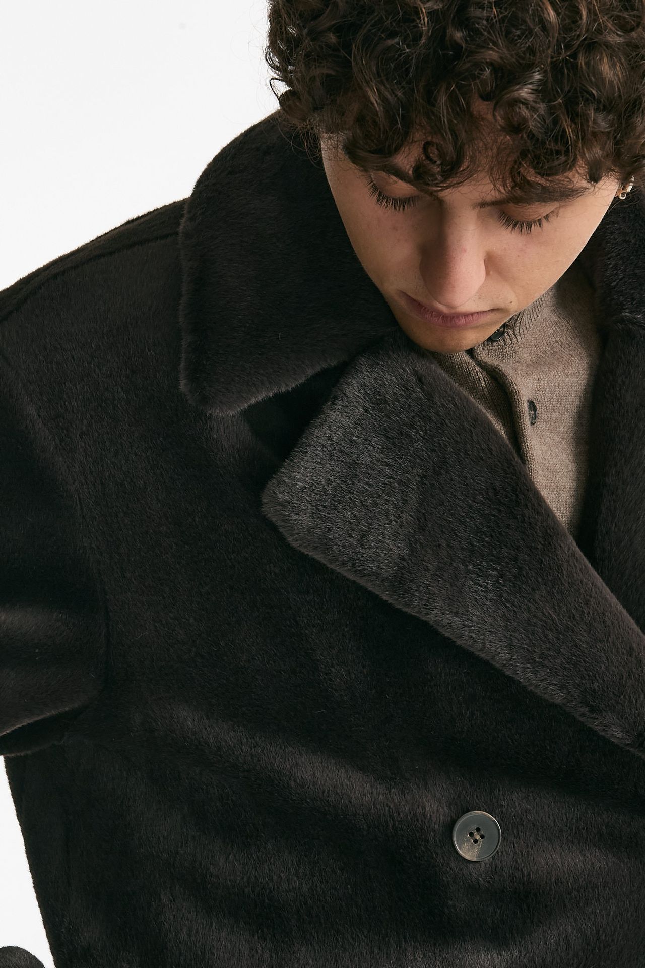 Eco pelliccia in poliestere marrone men Drôle de monsieur - 7