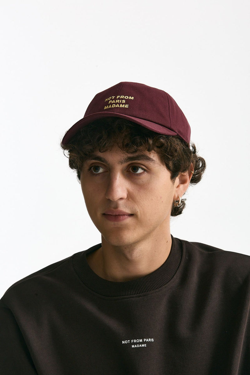 Cappello in cotone bordeaux men Drôle de monsieur - 1