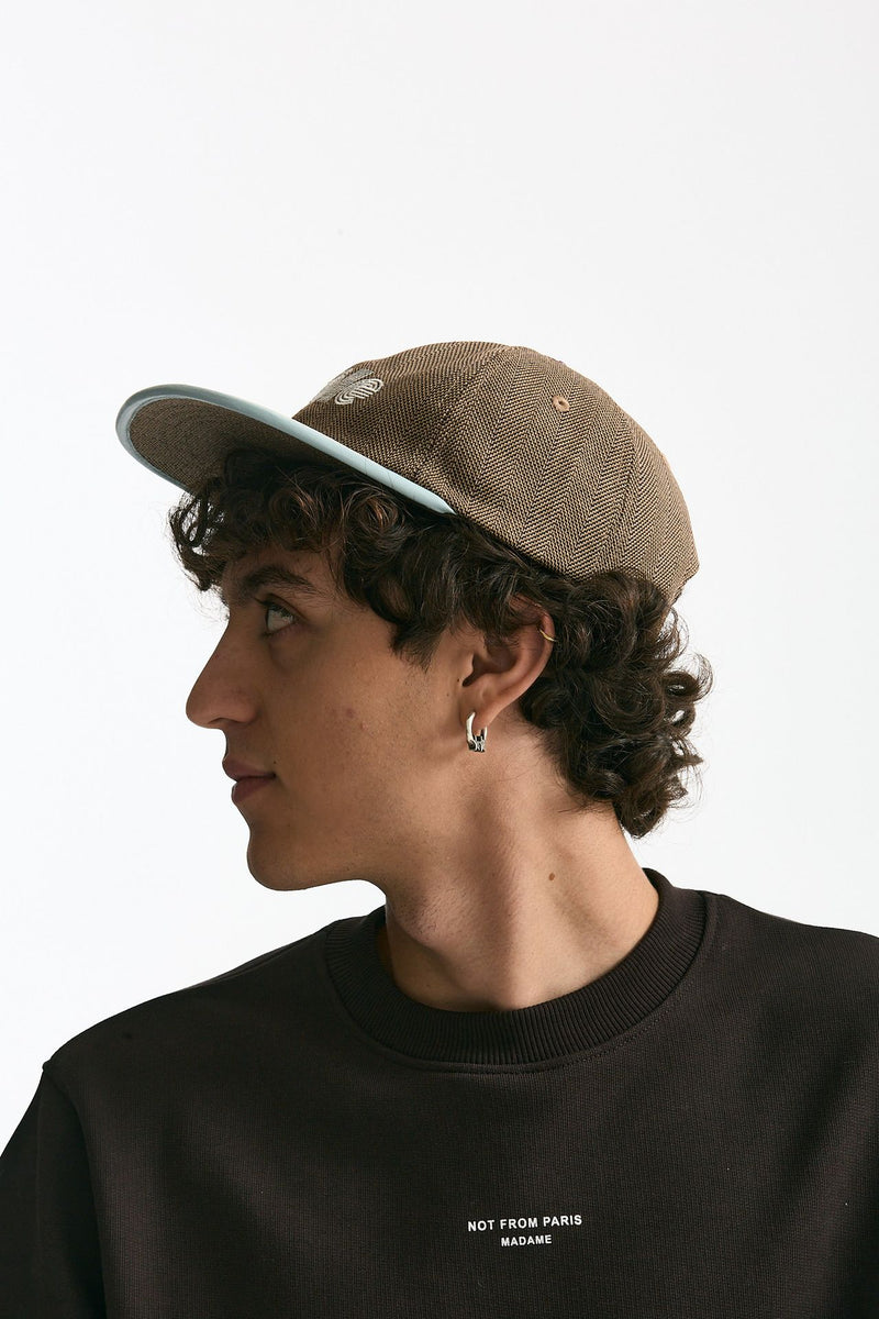 Cappello in lana spigato marrone men Drôle de monsieur - 1