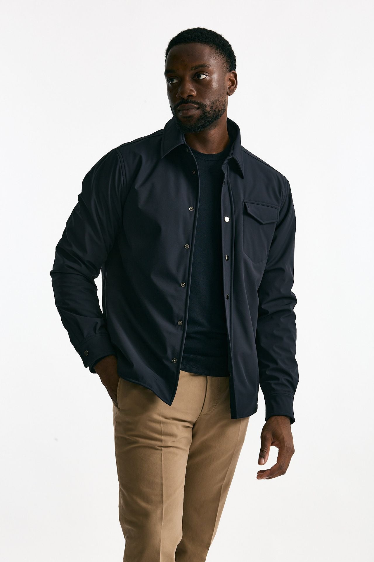 Giubbino in nylon stretch blu men Drumohr - 2