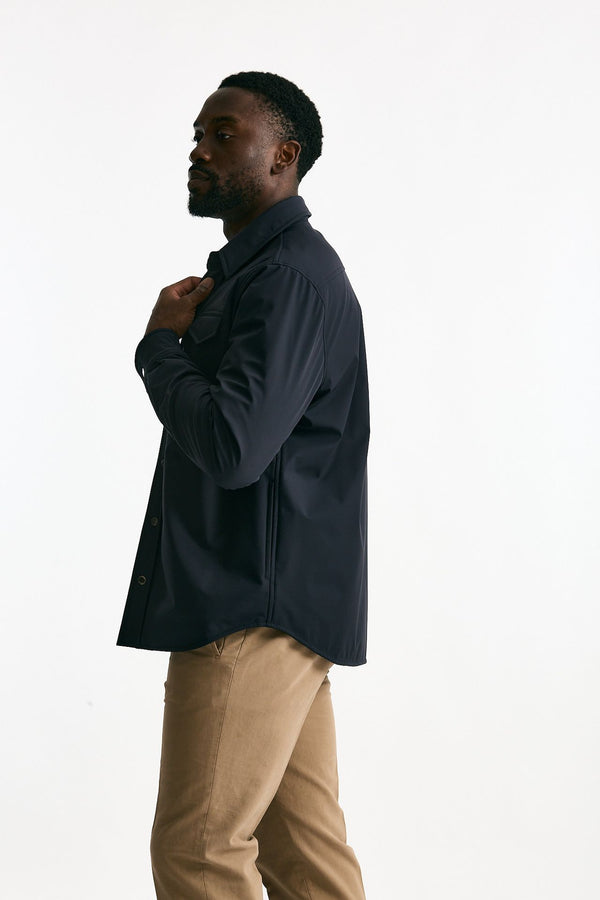 Giubbino in nylon stretch blu men Drumohr