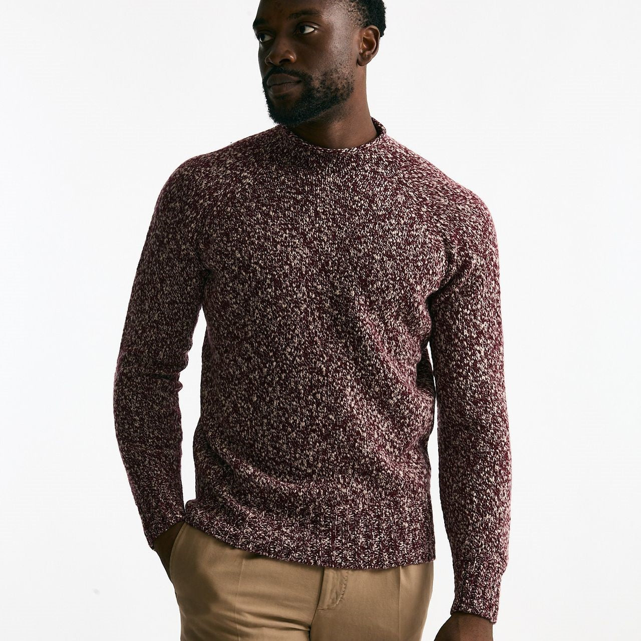 Maglia moulinè in cashmere e lana men Drumohr - 6