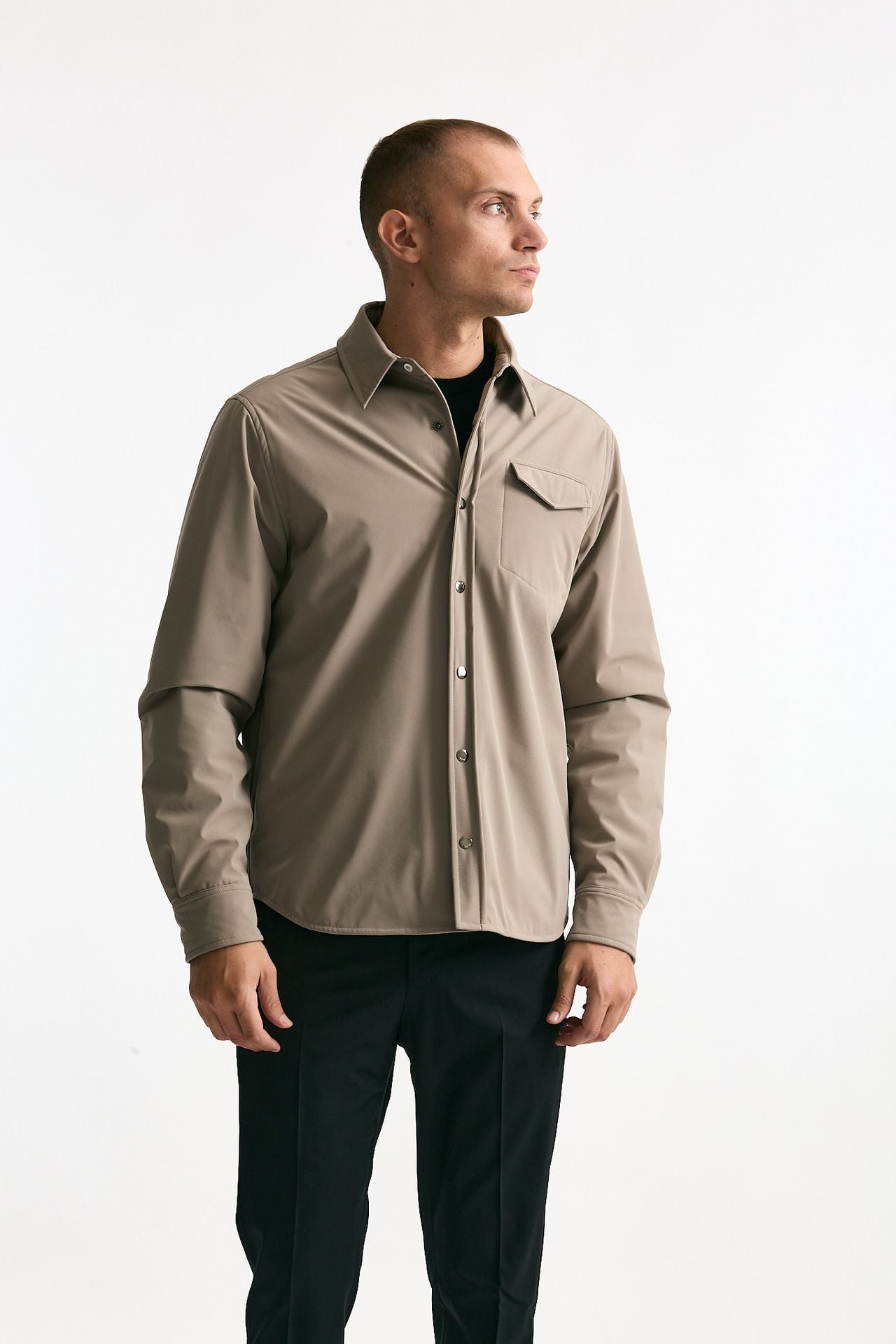 Giubbino in nylon stretch beige men Drumohr - 6